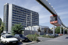 University of Dortmund: "Maths-Tower", main auditorium "Audimax", the shuttle service suspension railway "H-Bahn"